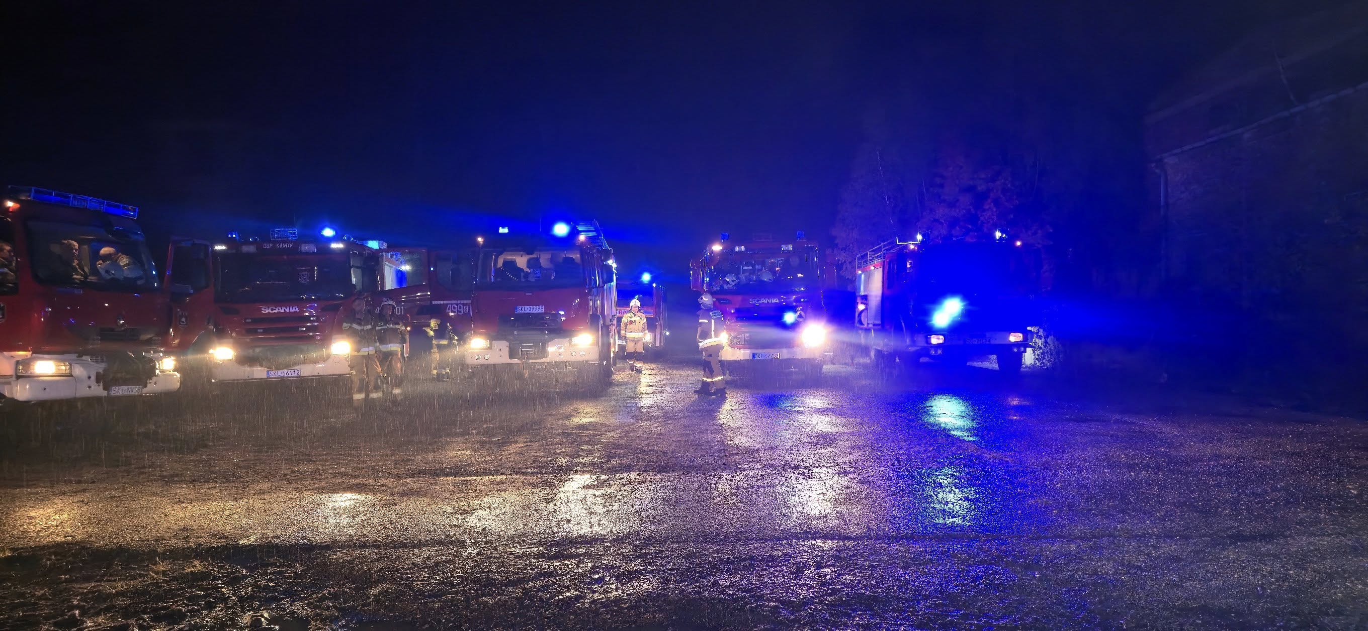 Pożar hali produkcyjnej w miejscowości Kalej