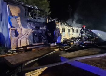 Pożar na terenie tartaku pod Bydgoszczą