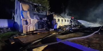 Pożar na terenie tartaku pod Bydgoszczą
