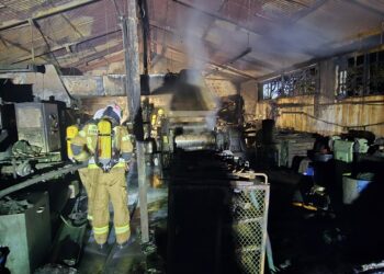Pożar hali produkcyjnej w miejscowości Kalej