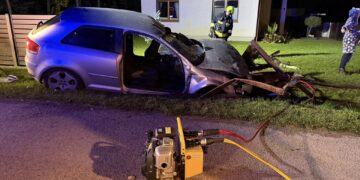 Wypadek w Brynicy. Kierowca pijany i z zakazem