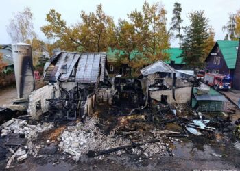 Pożar w Ziołowym Zakątku w Korycinach