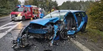 Wypadek na DK60. Pięć osób poszkodowanych