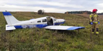 Awaryjne lądowanie awionetki pod Szczytnem