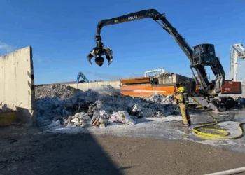 Pożar na składowisku odpadów w Lublinie