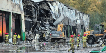 Pożar hali w Elblągu. Spłonęła sortownia wraz z parkiem maszynowym ZUO