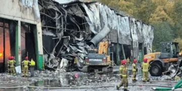 Pożar hali w Elblągu. Spłonęła sortownia wraz z parkiem maszynowym ZUO