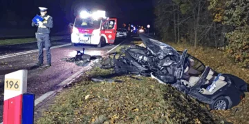 Ciężko ranni w wypadku na DW-196