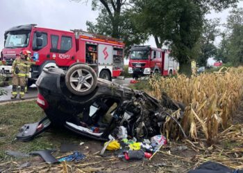 Tragiczny wypadek drogowy w Łaniętach