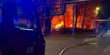 Pożar w dawnej rafinerii w Czechowicach-Dziedzicach