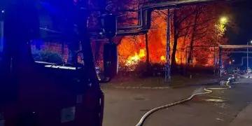 Pożar w dawnej rafinerii w Czechowicach-Dziedzicach