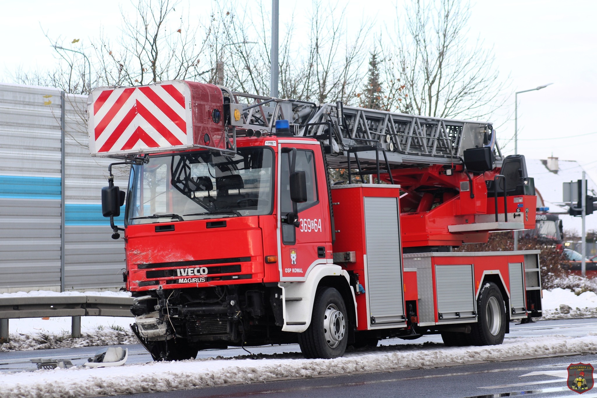 Znowu na czerwonym. Zderzenie drabiny z osobówką na DK-91