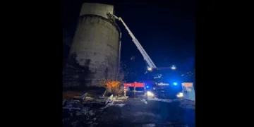 W kopalni zawalił się zbiornik na węgiel. Strażacy w akcji