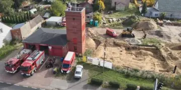 Groby na budowie remizy OSP Bogdaniec. Prace wstrzymane