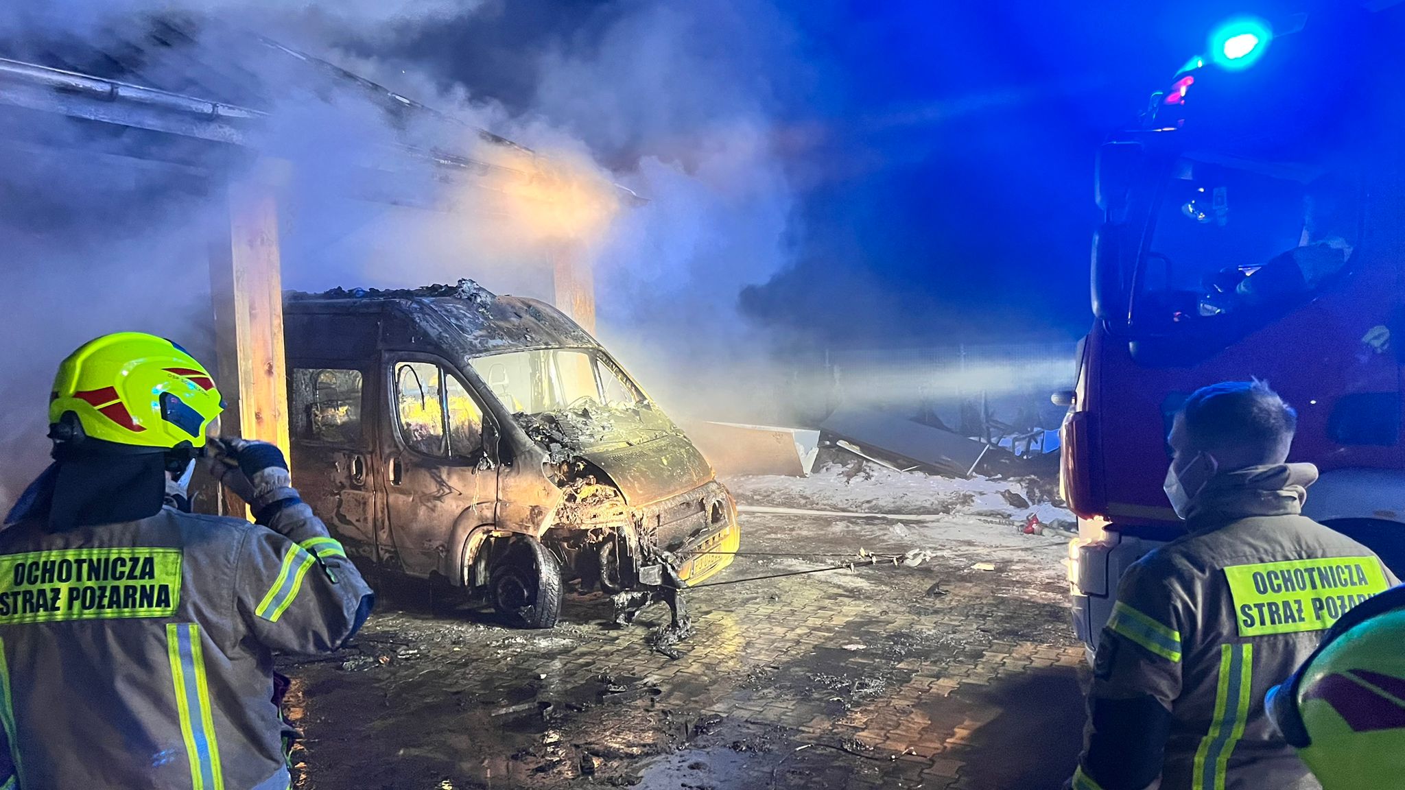 Pożar w Karolinkach. Pół miliona złotych strat