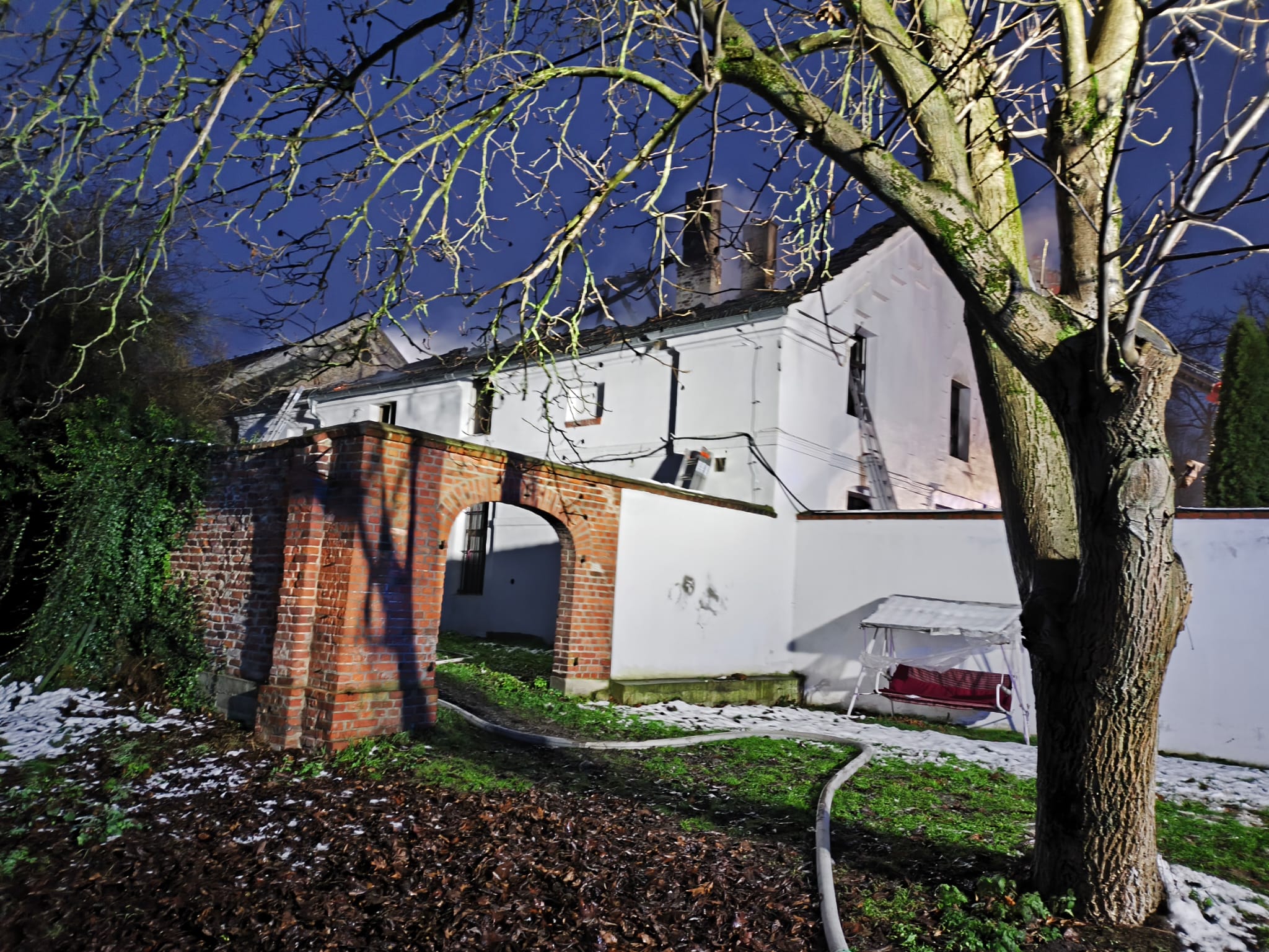 Pożar w stadninie koni w miejscowości Moszna