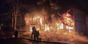 Nocny pożar pustostanu w Katowicach