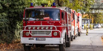 Awaria 50-letniego Jelcza z OSP Szymonków