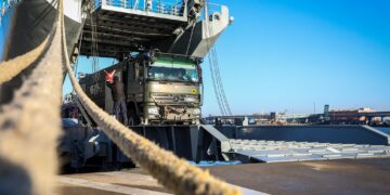 Wojskowa Straż Pożarna na pokładzie okrętu ORP Lublin