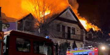 Nocny pożar hotelu w Siemiatyczach