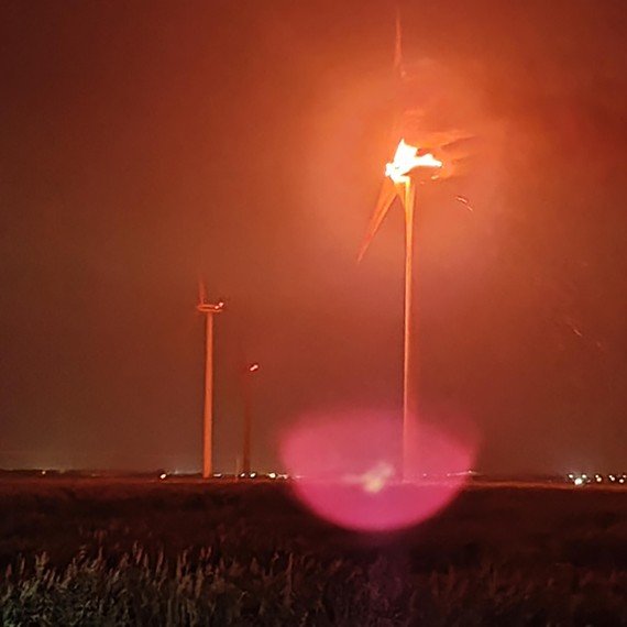 Turbina wiatrowa spłonęła w gminie Wolin