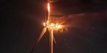 Turbina wiatrowa spłonęła w gminie Wolin