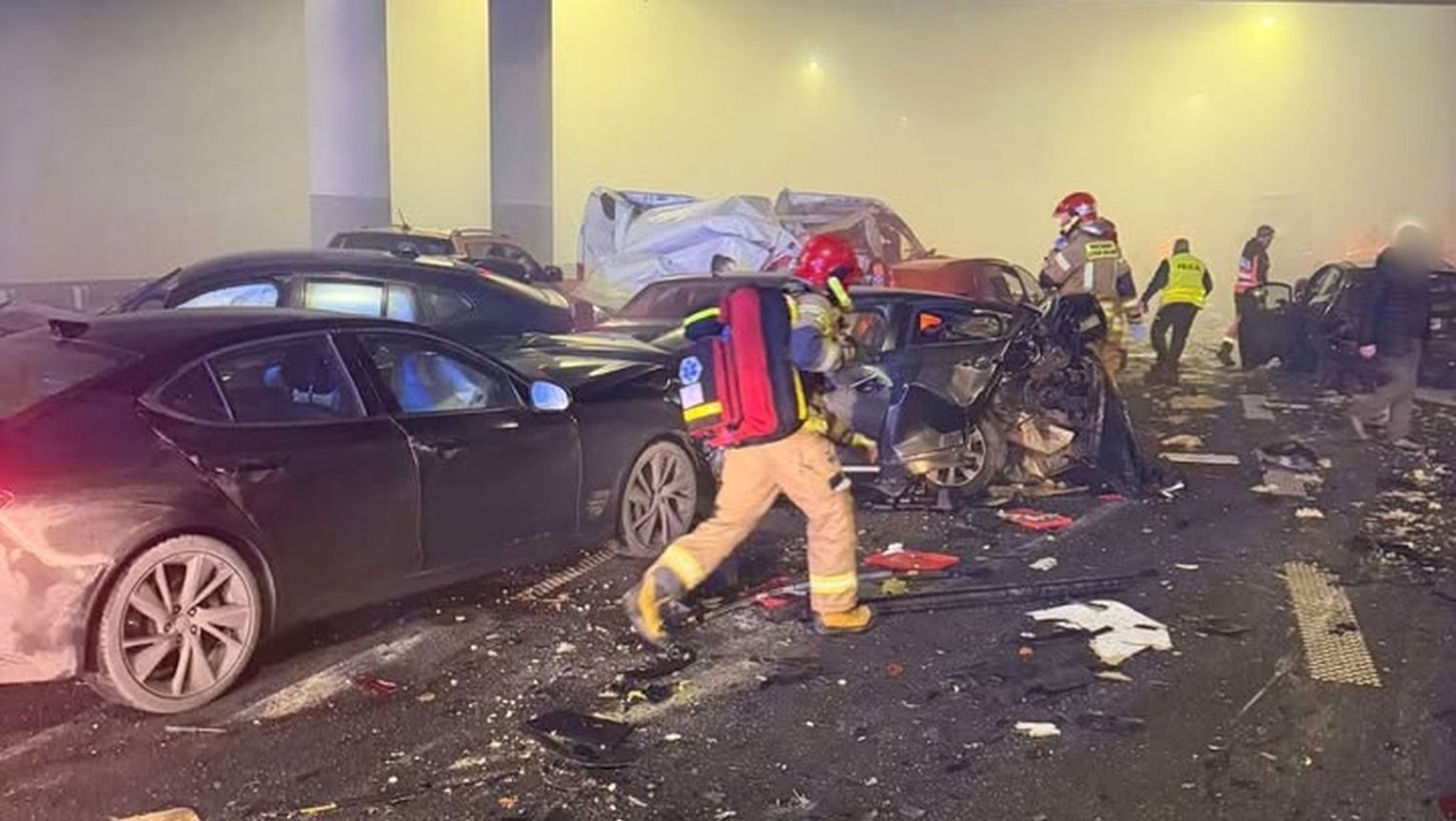 Karambol na trasie S19. Kilkanaście osób rannych