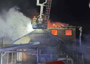 Pożar domu i samochodów pod Poznaniem. W akcji 14 zastępów