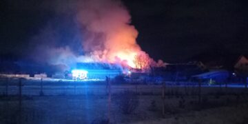 Pożar w zakładzie stolarskim pod Opocznem