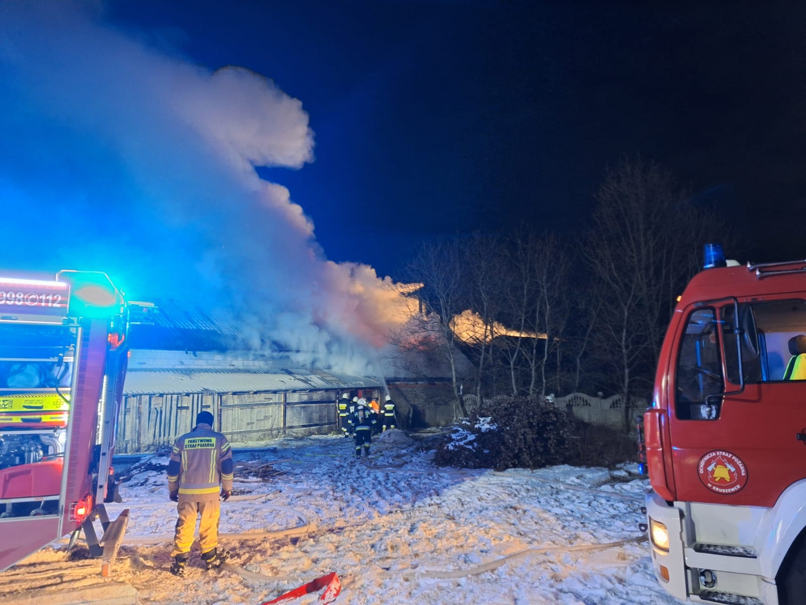Pożar w zakładzie stolarskim pod Opocznem