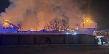 W Polanowie spłonął sklep Biedronka