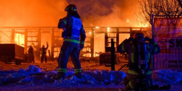 Pożar budynku wielorodzinnego w miejscowości Nurzec Stacja