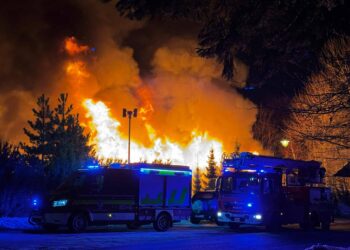 Pożar restauracji w Targanicach koło Wadowic