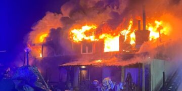 Tragiczny w skutkach pożar budynku w Kończycach Wielkich