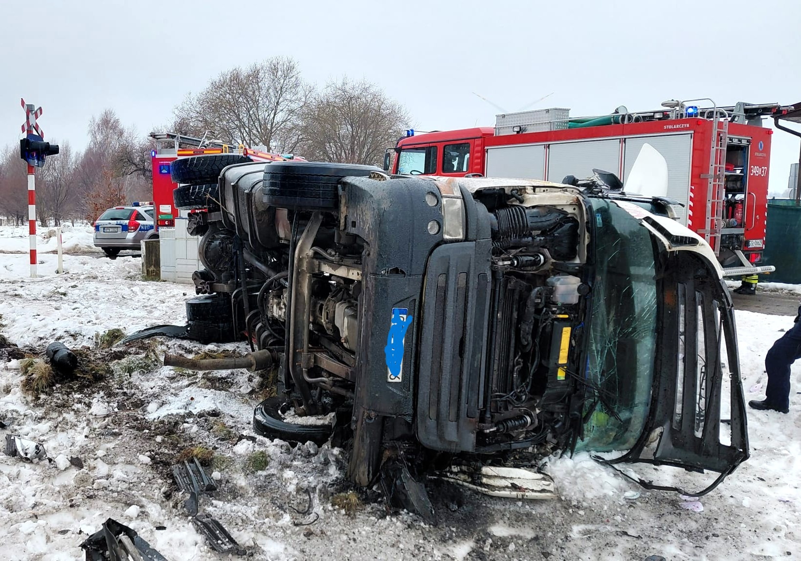 Zderzenie pociągu z ciężarówką w Widzinie
