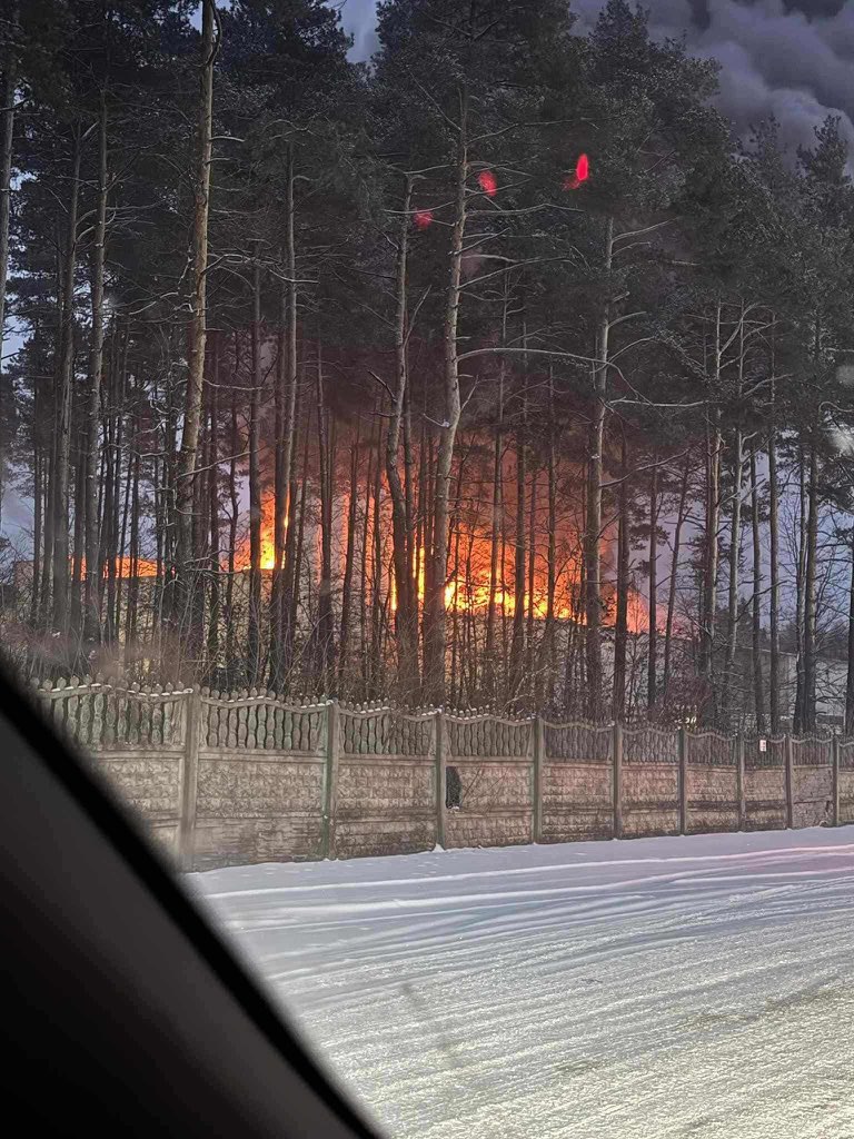 Pożar dużej hali pod Częstochową