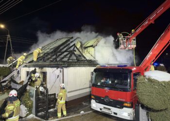 Nocny pożar w Krubinie. Budynek mieszkalny spłonął całkowicie