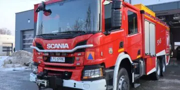 Trzyosiowa Scania na służbie w JRG Puławy