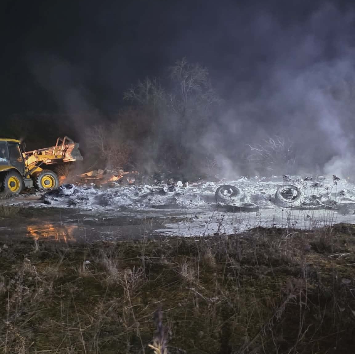 Pożar składowiska opon w Zielonce pod Bydgoszczą