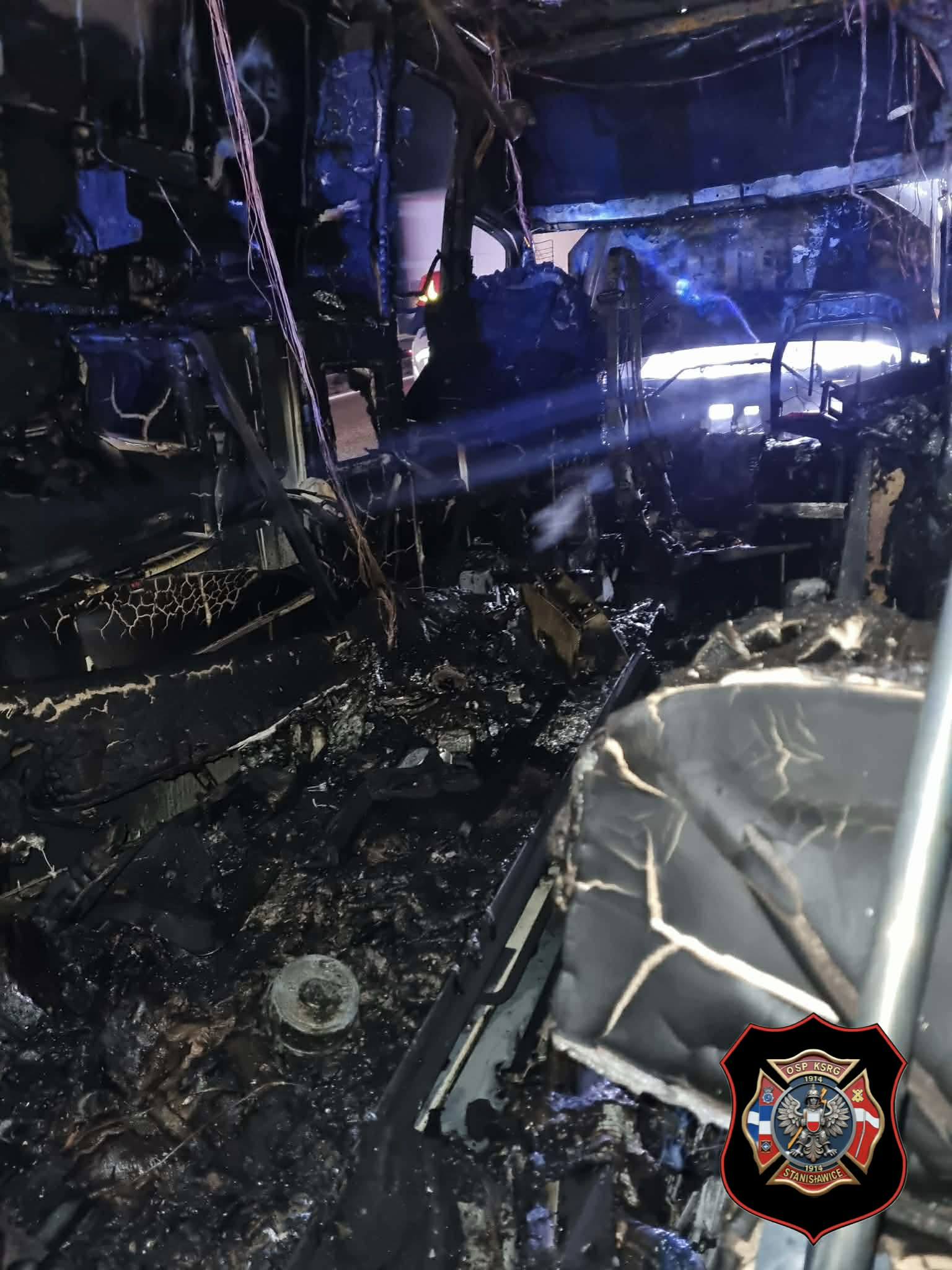 Na autostradzie A4 spłonęła karetka transportowa