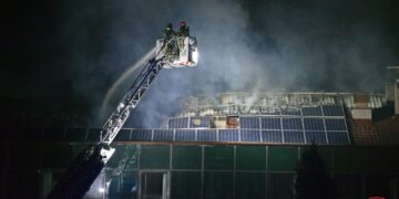 Pożar w Tychach. Palił się dach hotelu