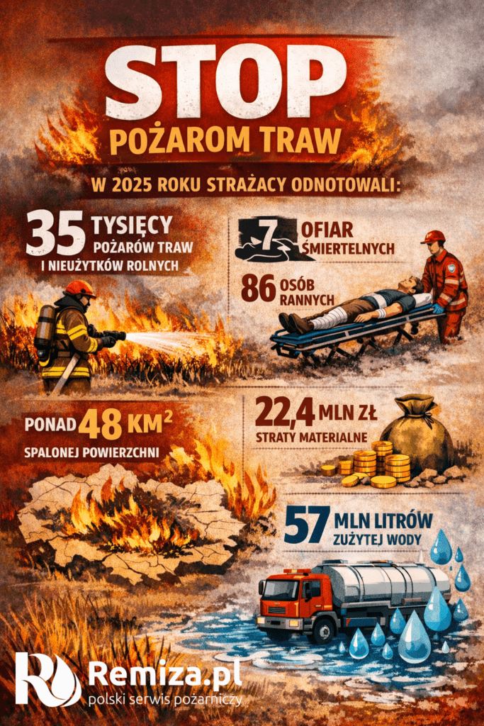 Strażacy ruszają z akcją ’STOP POŻAROM TRAW’
