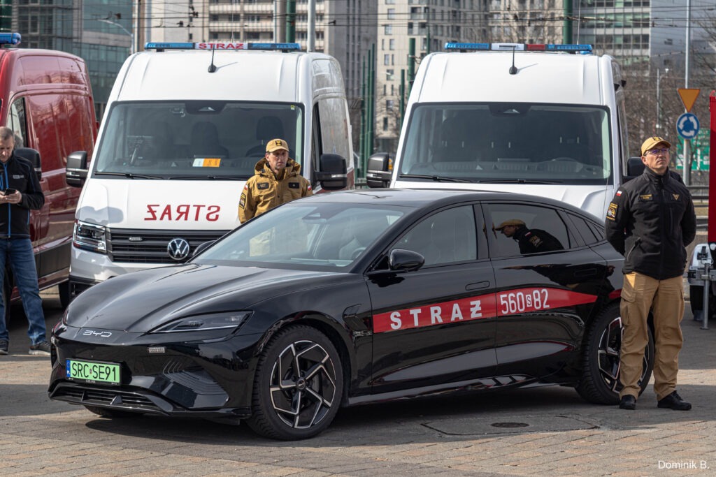 Elektryczny BYD trafił do komendy PSP w Raciborzu
