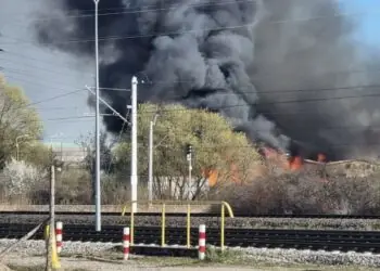 W Gdyni płonie hala z makulaturą