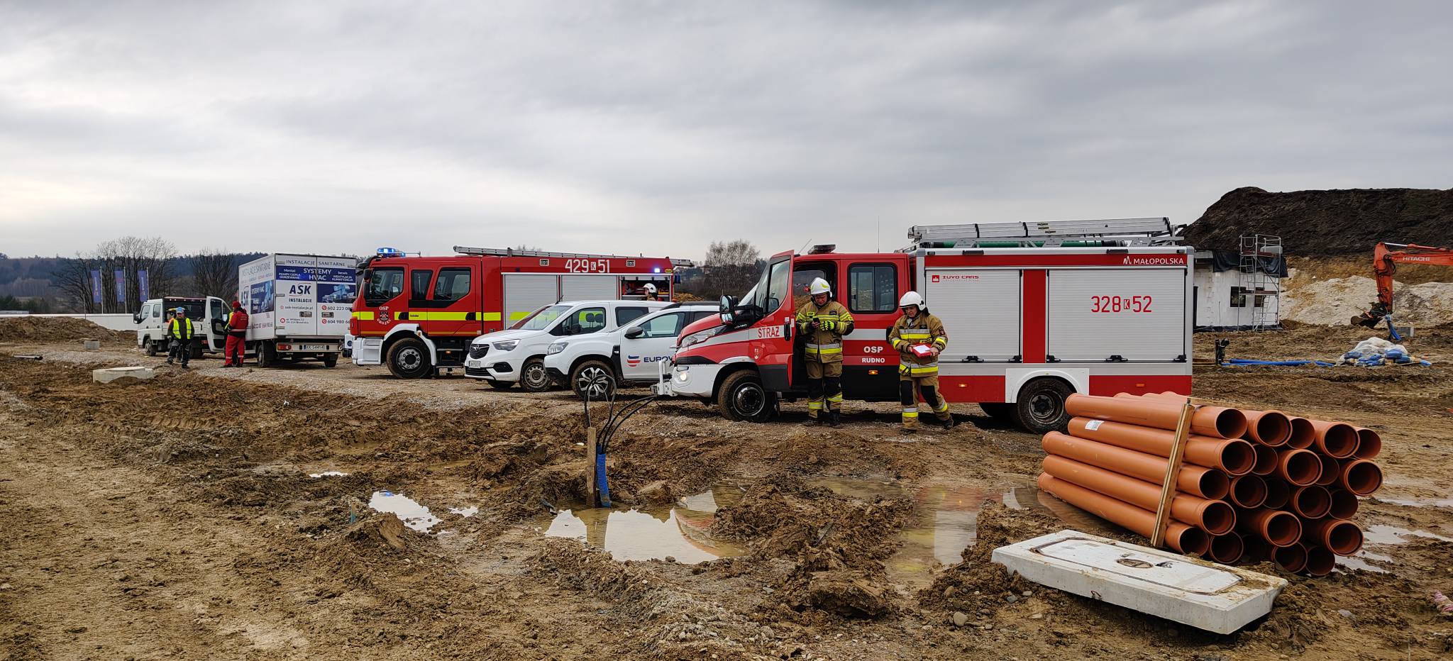 Tragiczny wypadek na budowie przy A4. Wezwano śmigłowiec LPR