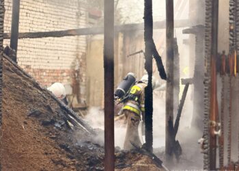 Pożar w zakładzie stolarskim w Witkowie