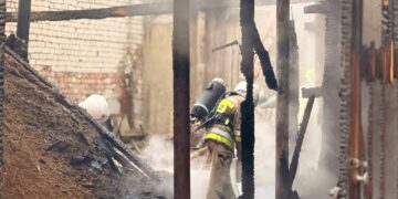 Pożar w zakładzie stolarskim w Witkowie