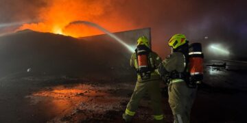 Pożar opon w Rożentalu. W akcji ponad 100 strażaków