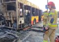 Poranny pożar w Warszawie. Spłonął miejski autobus
