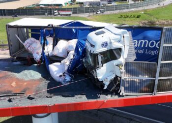 O krok od tragedii na węźle Konotopa. Kierowca kompletnie pijany